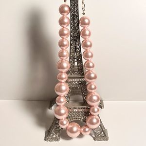 Pink Chunky pearl necklace/choker, pearl necklace, bead necklace